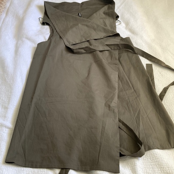 Olive Green Wrap Dress - Picture 1 of 4